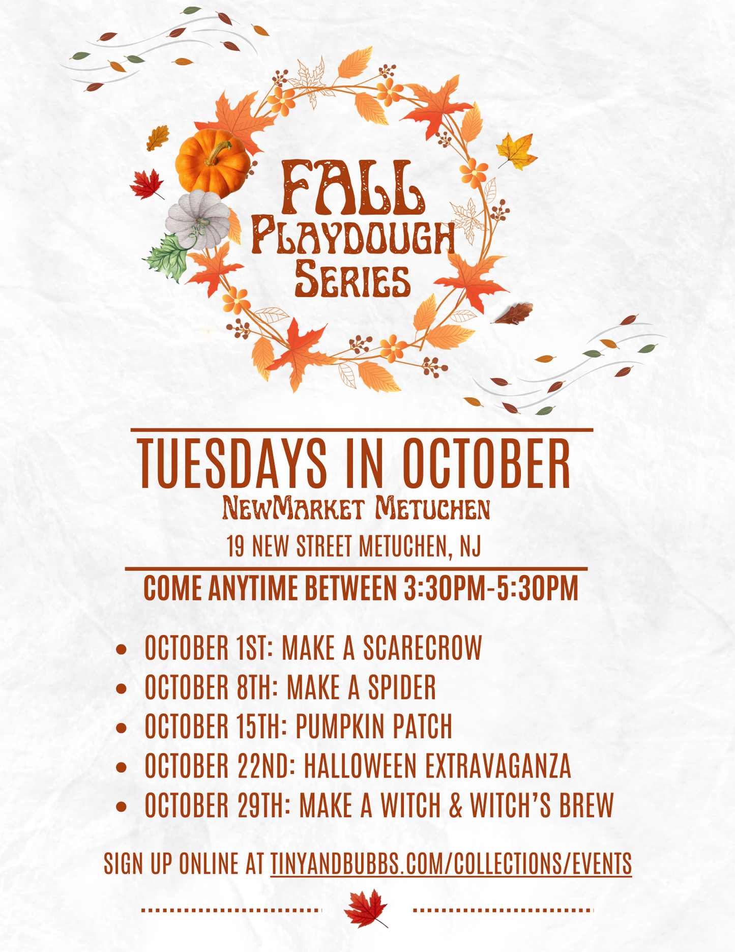 Fall Playdough Series at NewMarket