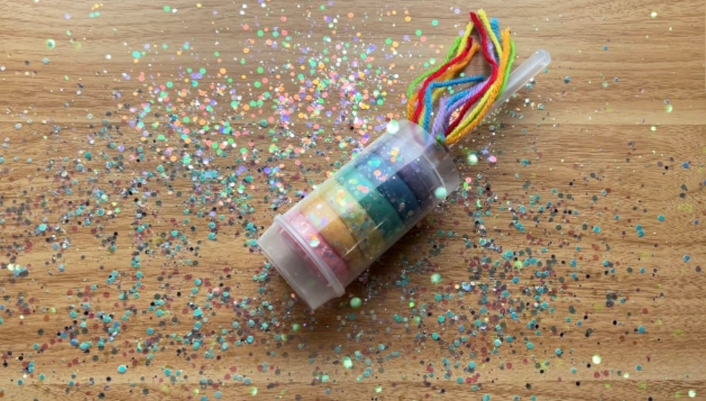 Rainbow Playdough PushPop